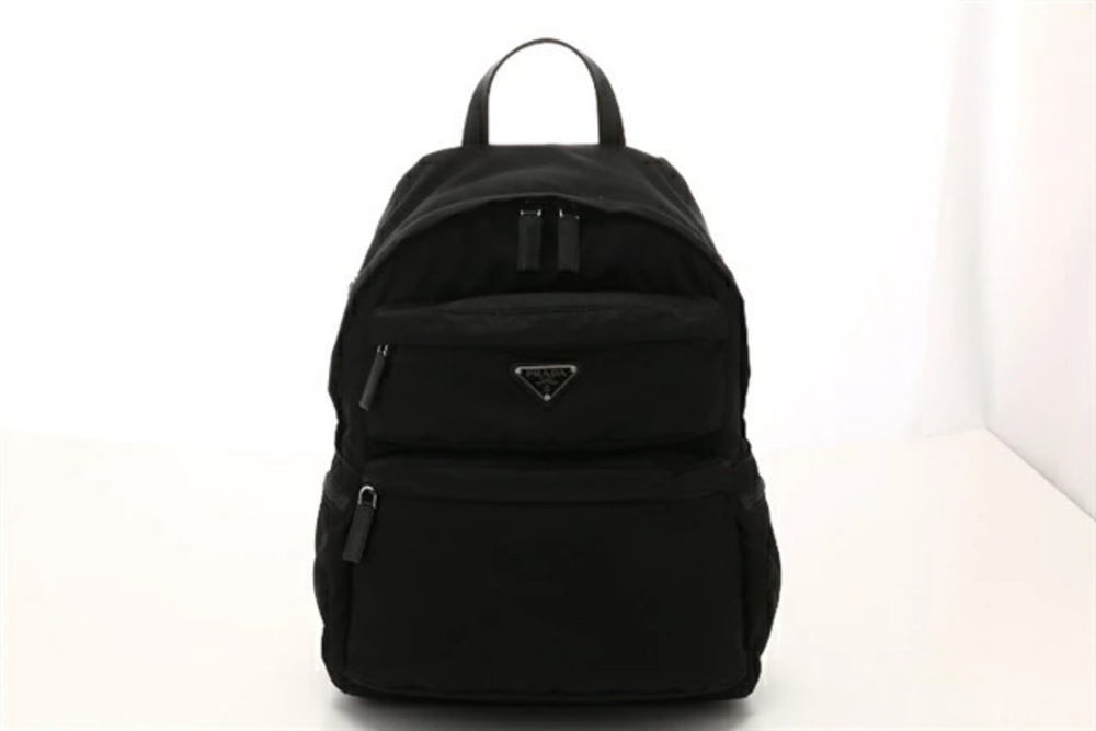 Prada Bag Backpack Black Calfskin